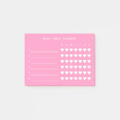 Post-it® Notes adhésives de suivi d'habitudes mini rose (Devant)