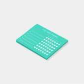 Post-it® Notes adhésives de suivi d'habitudes mini vertes (Incliné)