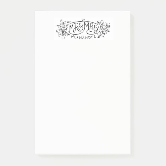 Post-it® Notes adhésives décoratives pour jeunes mariés des (Devant)