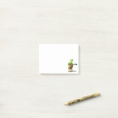 Post-it® Notes adhésives drôles avec grenouille jouant de l (Sur un bureau)