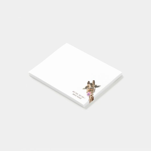 Post-it® Notes adhésives drôles Girafe ludique - Texte pers (Incliné)