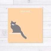Post-it® Notes adhésives orange chat gris personnalisées
