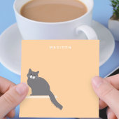 Post-it® Notes adhésives orange chat gris personnalisées