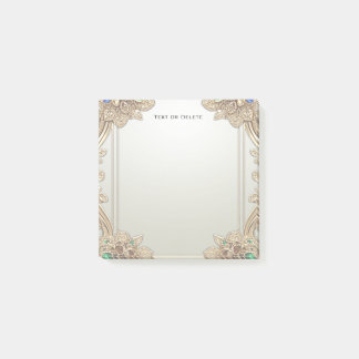 Post-it® Notes adhésives ornées élégantes en or