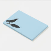 Post-it® Notes adhésives plume de corbeau oiseaux noirs (Incliné)