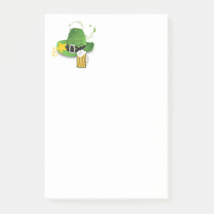 Post-it® Notes adhésives Saint-Patrick Trèfle Bière