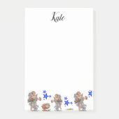 Post-it Notes Anges Étoiles Bleues (Devant)