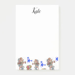 Post-it Notes Anges Étoiles Bleues