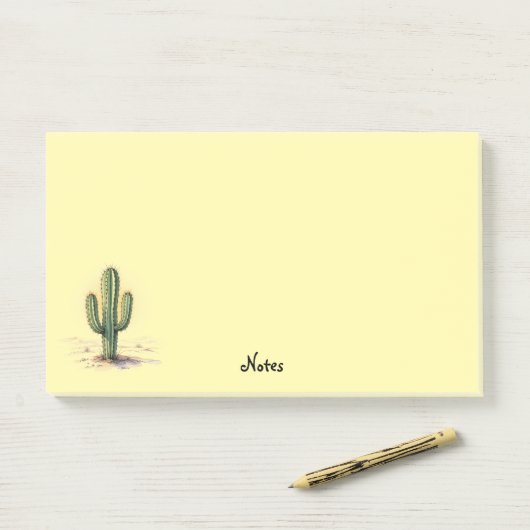 Post it notes aquarel cactus (Op bureau)