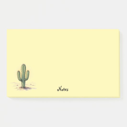 Post it notes aquarel cactus (Voorkant)