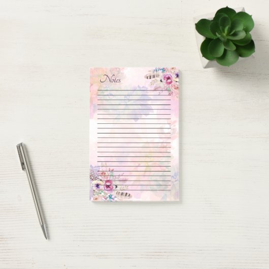 Post-it® Notes aquarelle avec trait post-it (Bureau)