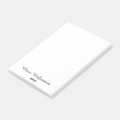 Post-it® Notes autocollantes noires et blanches à écriture  (Incliné)