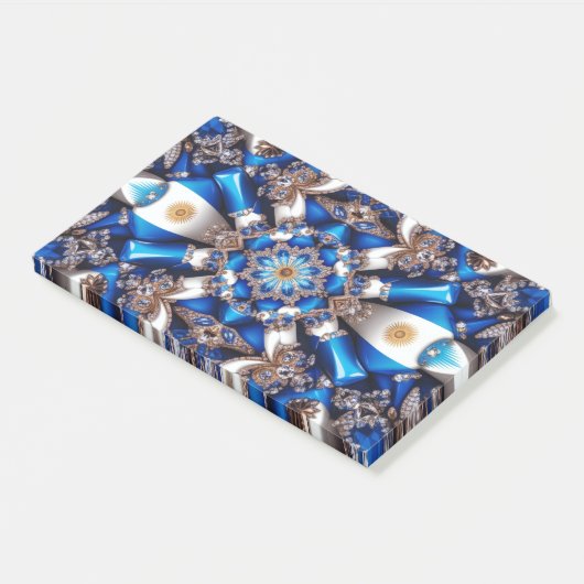 Post-it® Notes aux couleurs argentines (Incliné)