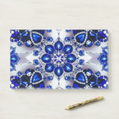 Post-it® Notes aux couleurs Bleues Blances (Sur un bureau)