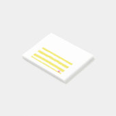 Post-It Notes avec des bandes jaunes et une couron (Incliné)