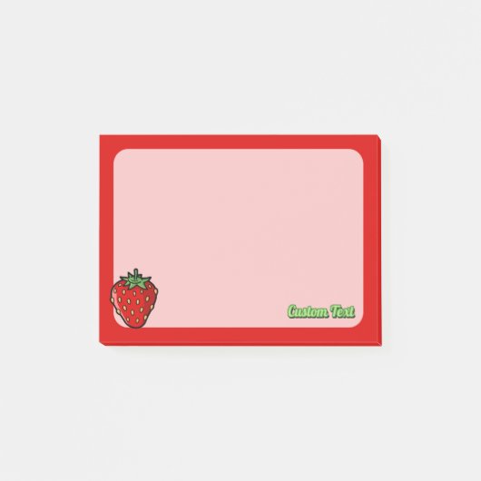 Post-it® Notes avec icône de fraise (Devant)