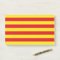 Notes avec le drapeau de Catalogne