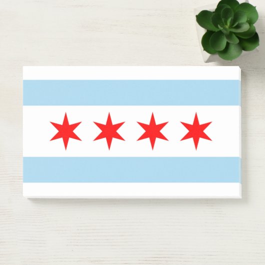 Post-it® Notes avec le drapeau de Chicago, Illinois, USA (Bureau)