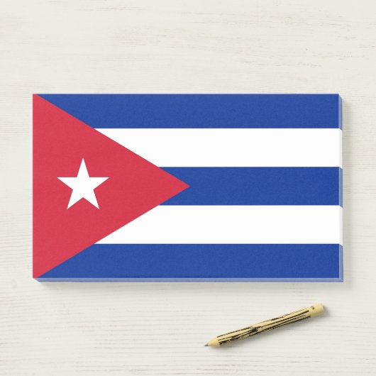 Post-it® Notes avec le drapeau de Cuba (Sur un bureau)