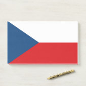 Post-it® Notes avec le drapeau de Czechia (Sur un bureau)