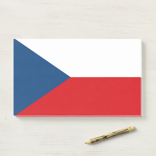 Post-it® Notes avec le drapeau de Czechia (Sur un bureau)