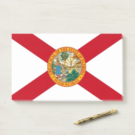 Post-it® Notes avec le drapeau de Floride, États-Unis (Sur un bureau)