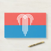 Post-it® Notes avec le drapeau de Kansas City, Missouri (Sur un bureau)