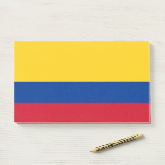 Post-it® Notes avec le drapeau de la Colombie (Sur un bureau)