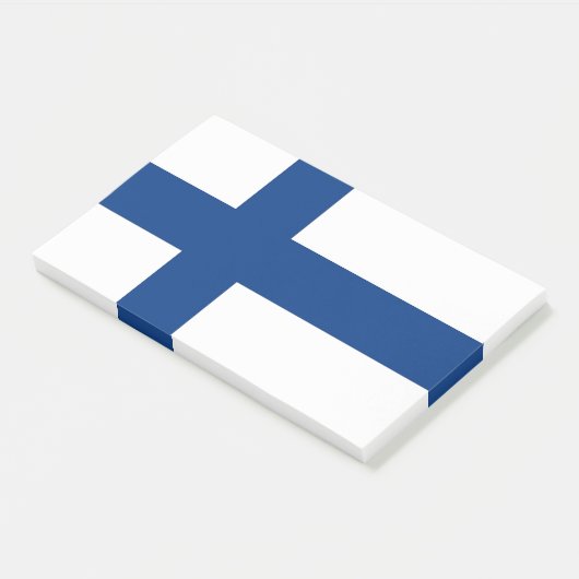 Post-it® Notes avec le drapeau de la Finlande (Incliné)