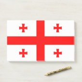 Post-it® Notes avec le drapeau de la Géorgie (Sur un bureau)