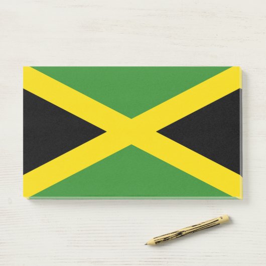 Post-it® Notes avec le drapeau de la Jamaïque (Sur un bureau)
