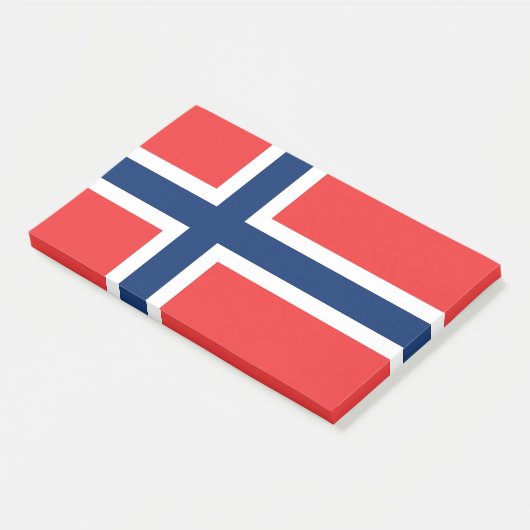 Post-it® Notes avec le drapeau de la Norvège (Incliné)