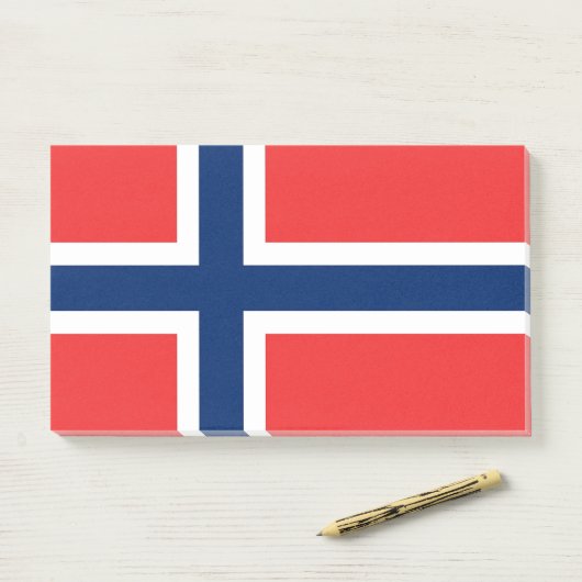 Post-it® Notes avec le drapeau de la Norvège (Sur un bureau)