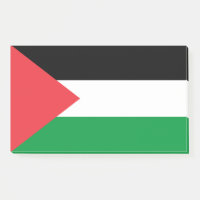 Notes avec le drapeau de la Palestine