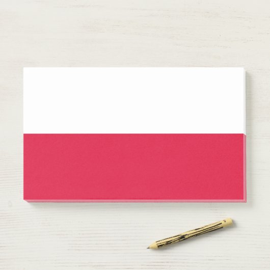 Post-it® Notes avec le drapeau de la Pologne (Sur un bureau)
