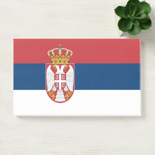 Post-it® Notes avec le drapeau de la Serbie (Bureau)