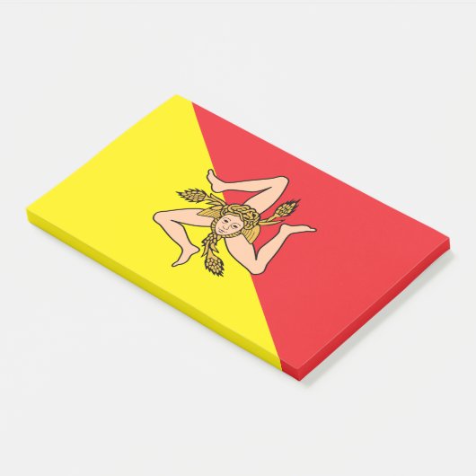 Post-it® Notes avec le drapeau de la Sicile (Incliné)