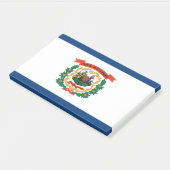 Post-it® Notes avec le drapeau de la Virginie-Occidentale,  (Incliné)