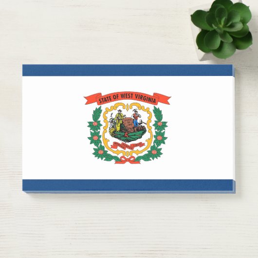 Post-it® Notes avec le drapeau de la Virginie-Occidentale,  (Bureau)