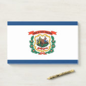 Post-it® Notes avec le drapeau de la Virginie-Occidentale,  (Sur un bureau)