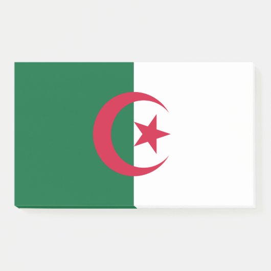 Post-it® Notes avec le drapeau de l'Algérie (Devant)
