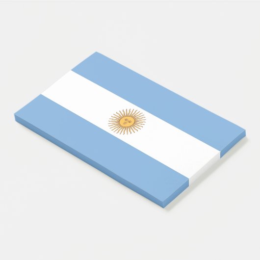Post-it® Notes avec le drapeau de l'Argentine (Incliné)