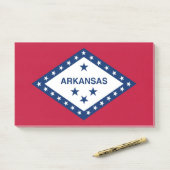 Post-it® Notes avec le drapeau de l'Arkansas, États-Unis (Sur un bureau)