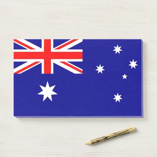 Post-it® Notes avec le drapeau de l'Australie (Sur un bureau)