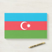Post-it® Notes avec le drapeau de l'Azerbaïdjan (Sur un bureau)