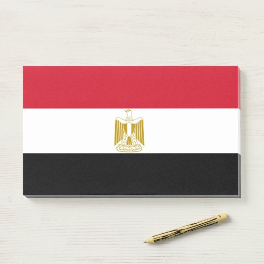 Post-it® Notes avec le drapeau de l'Égypte (Sur un bureau)