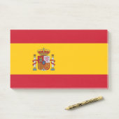 Post-it® Notes avec le drapeau de l'Espagne (Sur un bureau)