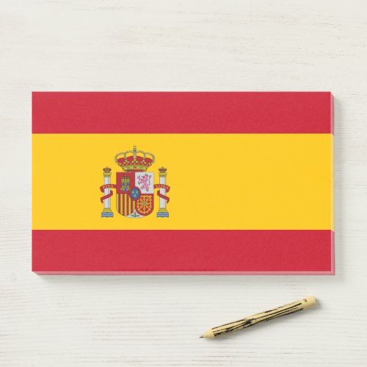 Post-it® Notes avec le drapeau de l'Espagne (Sur un bureau)
