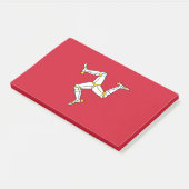 Post-it® Notes avec le drapeau de l'île de Man, Royaume-Uni (Incliné)