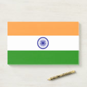 Post-it® Notes avec le drapeau de l'Inde (Sur un bureau)